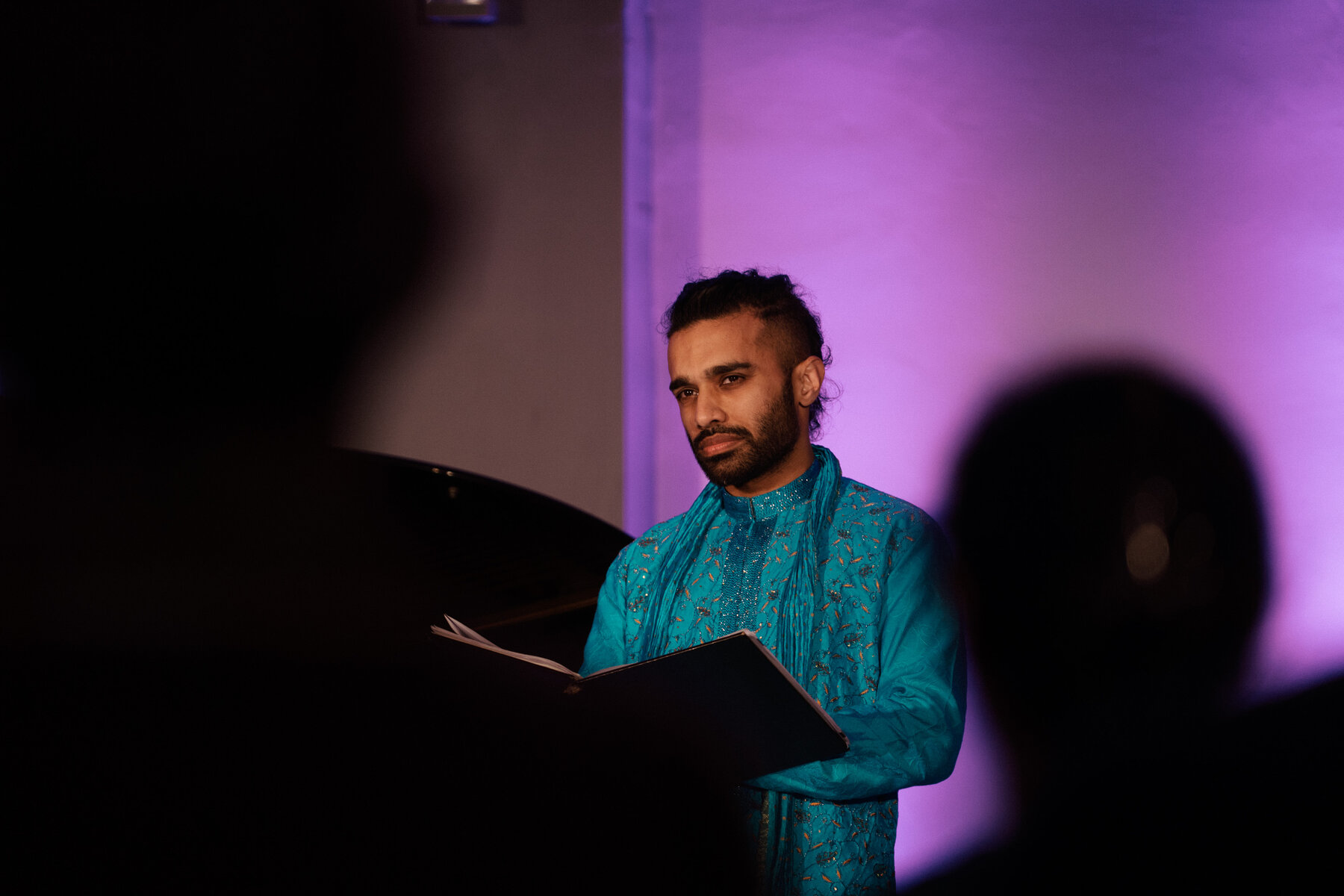 Oscar Castellino in a pensive moment at the Leeds Lieder Festival